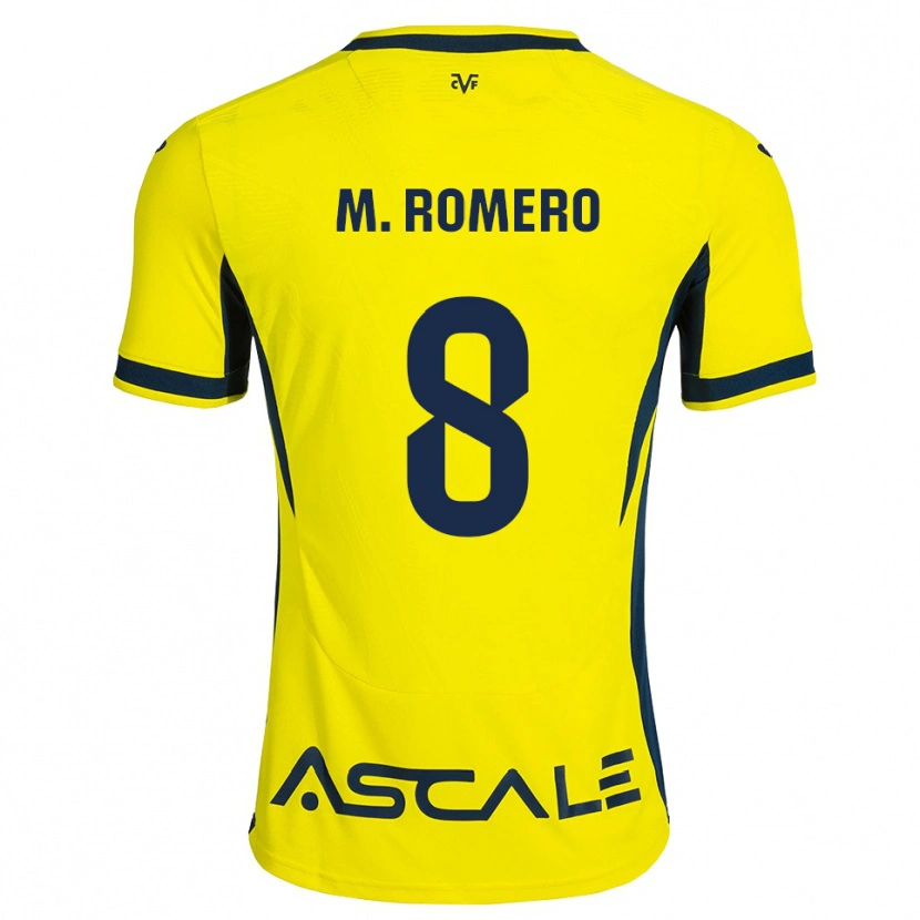 Danxen Hombre Camiseta María Romero #8 Amarillo Negro Rojo 1ª Equipación 2026/27 La Camisa México
