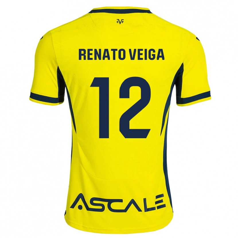 Danxen Hombre Camiseta Renato Veiga #12 Amarillo Negro Rojo 1ª Equipación 2026/27 La Camisa México