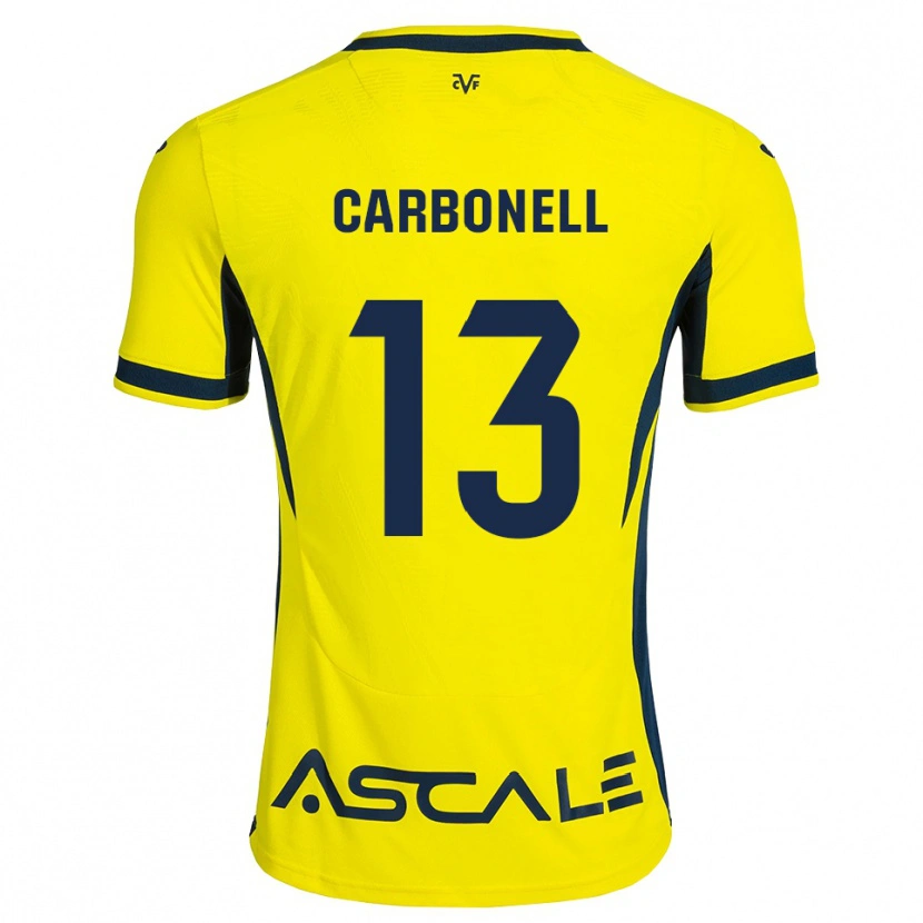 Danxen Hombre Camiseta Carmen Carbonell #13 Amarillo Negro Rojo 1ª Equipación 2026/27 La Camisa México