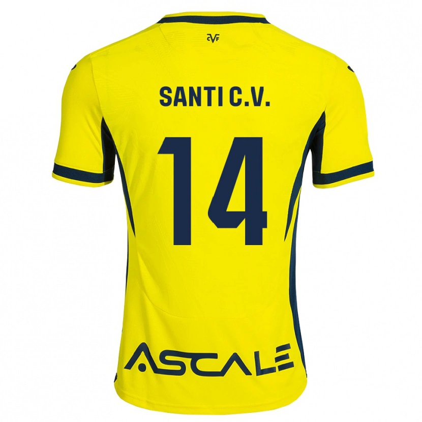 Danxen Hombre Camiseta Santi Comesaña #14 Amarillo Negro Rojo 1ª Equipación 2026/27 La Camisa México