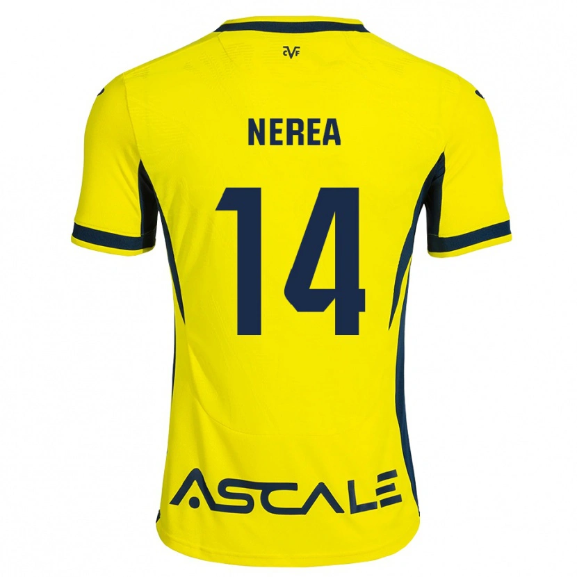 Danxen Hombre Camiseta Nerea Pérez #14 Amarillo Negro Rojo 1ª Equipación 2026/27 La Camisa México