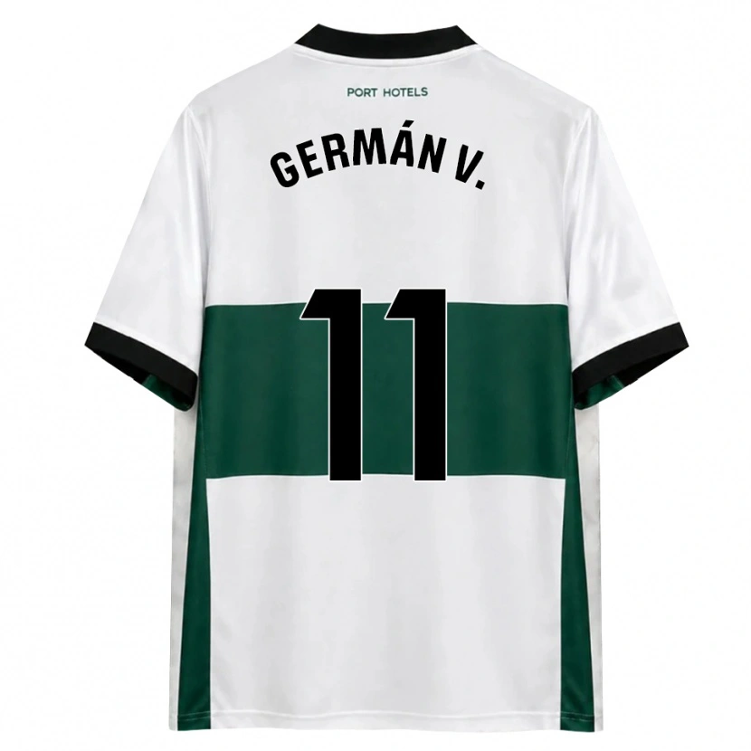 Danxen Hombre Camiseta Germán Valera #11 Verde Blanco Rojo 1ª Equipación 2026/27 La Camisa México