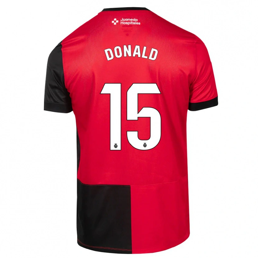 Danxen Hombre Camiseta John Donald #15 Negro Rojo Blanco 1ª Equipación 2026/27 La Camisa México