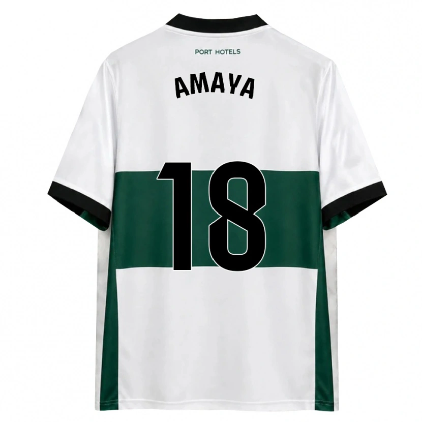 Danxen Hombre Camiseta María Amaya #18 Verde Blanco Rojo 1ª Equipación 2026/27 La Camisa México