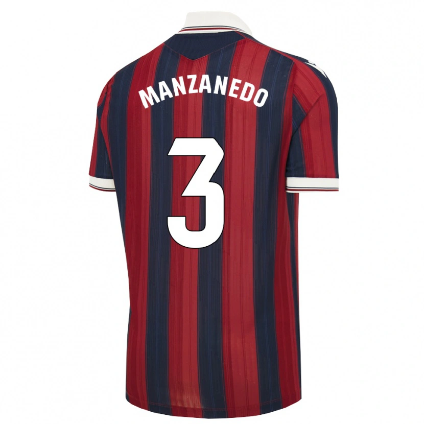 Danxen Hombre Camiseta Aitor Manzanedo #3 Azul Medianoche Rojo 1ª Equipación 2026/27 La Camisa México