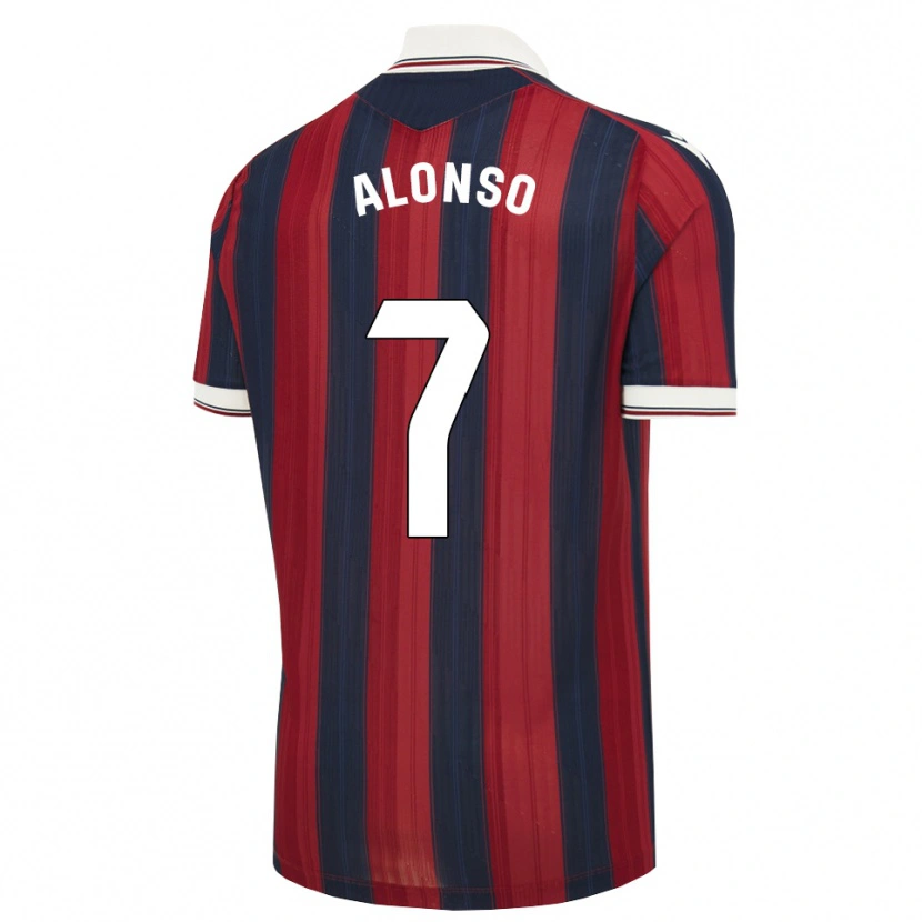Danxen Hombre Camiseta Javi Alonso #7 Azul Medianoche Rojo 1ª Equipación 2026/27 La Camisa México