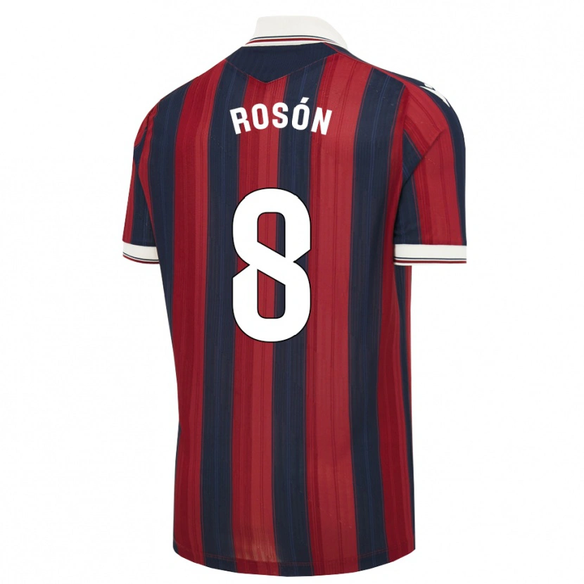 Danxen Hombre Camiseta Pablo Rosón #8 Azul Medianoche Rojo 1ª Equipación 2026/27 La Camisa México