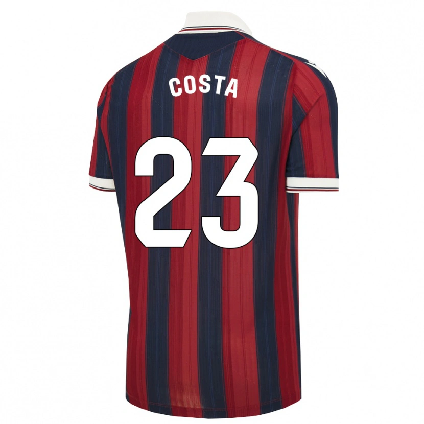 Danxen Hombre Camiseta Manuel Costa #23 Azul Medianoche Rojo 1ª Equipación 2026/27 La Camisa México