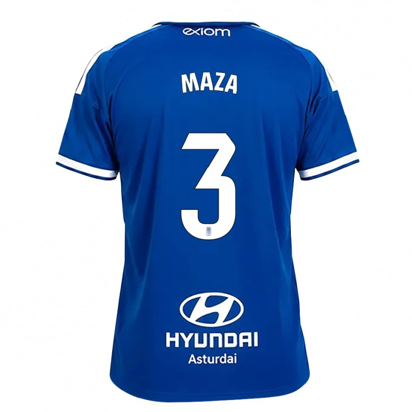 Danxen Hombre Camiseta Óscar Maza #3 Azul Mediano Blanco 1ª Equipación 2026/27 La Camisa México