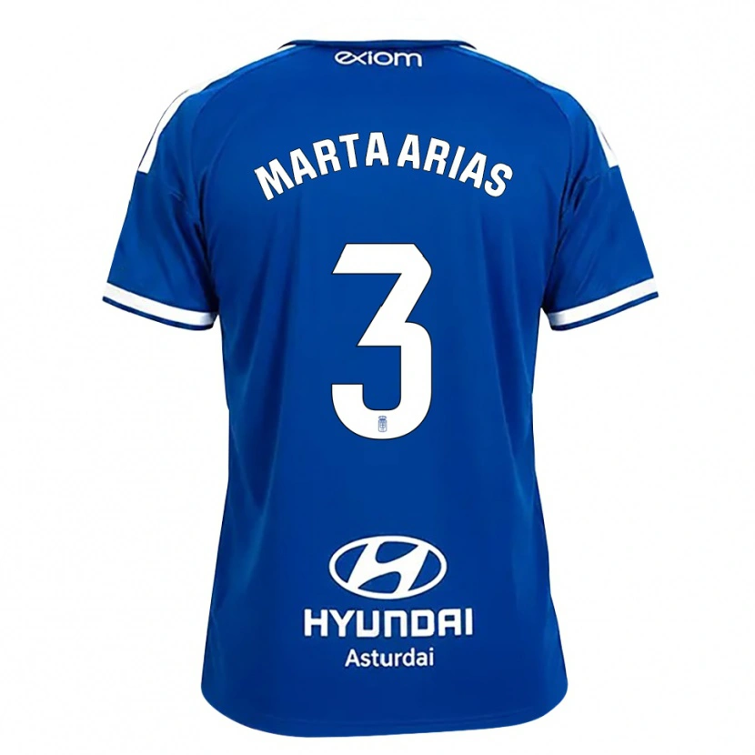 Danxen Hombre Camiseta Marta Arias #3 Azul Mediano Blanco 1ª Equipación 2026/27 La Camisa México