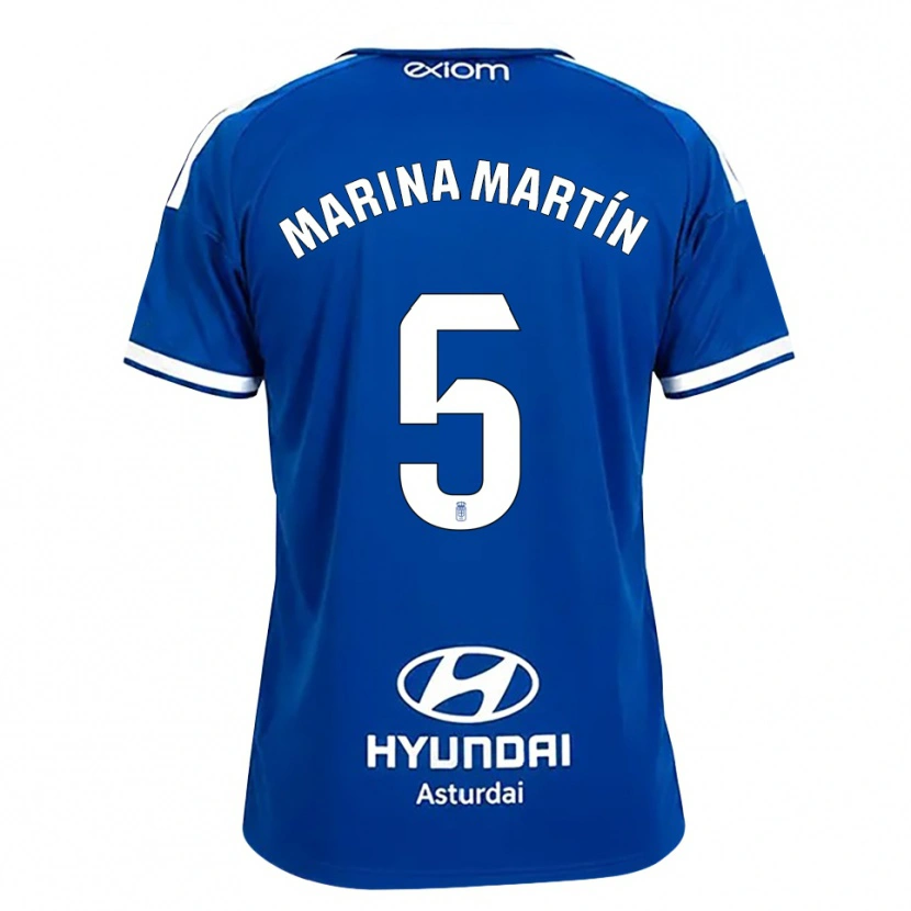 Danxen Hombre Camiseta Marina Martín #5 Azul Mediano Blanco 1ª Equipación 2026/27 La Camisa México