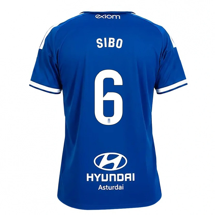 Danxen Hombre Camiseta Kwasi Sibo #6 Azul Mediano Blanco 1ª Equipación 2026/27 La Camisa México