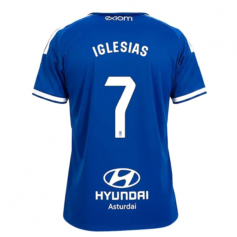 Danxen Hombre Camiseta María Iglesias Orviz #7 Azul Mediano Blanco 1ª Equipación 2026/27 La Camisa México