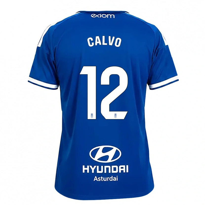 Danxen Hombre Camiseta Dani Calvo #12 Azul Mediano Blanco 1ª Equipación 2026/27 La Camisa México
