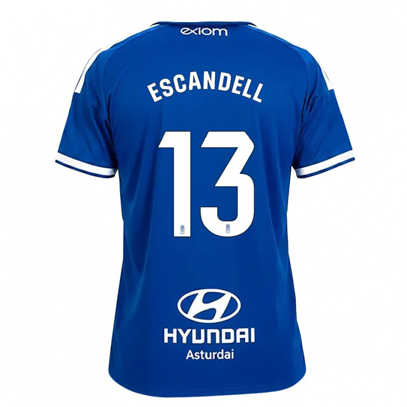 Danxen Hombre Camiseta Aarón Escandell #13 Azul Mediano Blanco 1ª Equipación 2026/27 La Camisa México