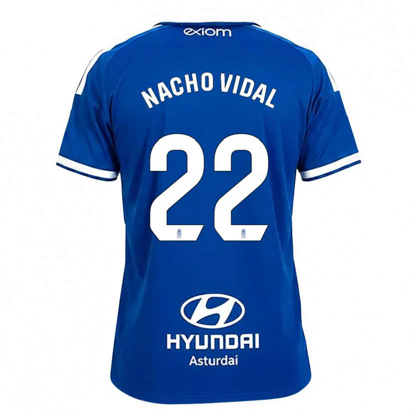 Danxen Hombre Camiseta Nacho Vidal #22 Azul Mediano Blanco 1ª Equipación 2026/27 La Camisa México
