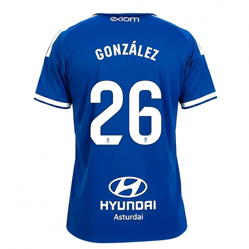 Danxen Hombre Camiseta Miguel González #26 Azul Mediano Blanco 1ª Equipación 2026/27 La Camisa México