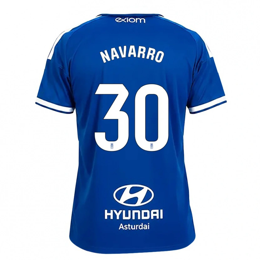 Danxen Hombre Camiseta Iker Navarro #30 Azul Mediano Blanco 1ª Equipación 2026/27 La Camisa México