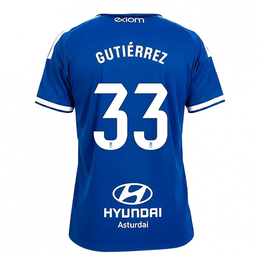 Danxen Hombre Camiseta Raúl Gutiérrez #33 Azul Mediano Blanco 1ª Equipación 2026/27 La Camisa México