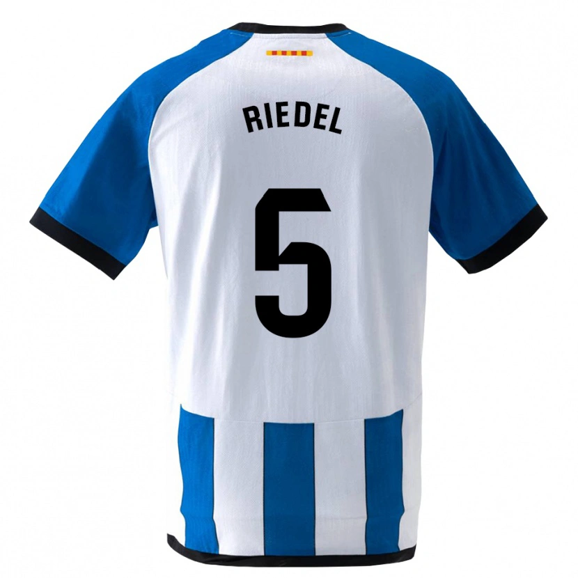 Danxen Hombre Camiseta Clemens Riedel #5 Azul Real Blanco 1ª Equipación 2026/27 La Camisa México