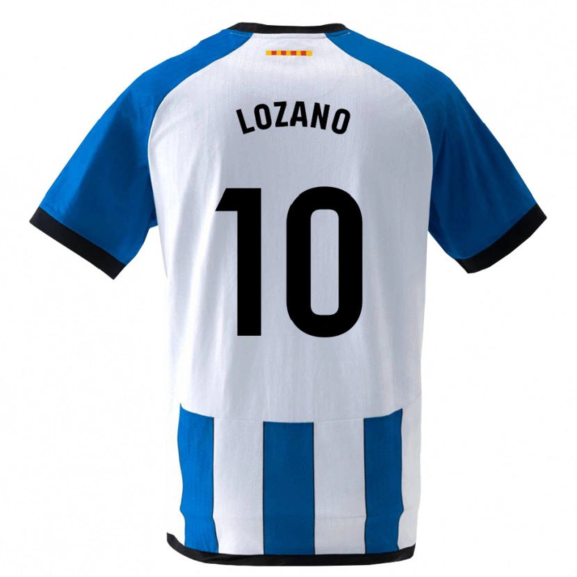 Danxen Hombre Camiseta Pol Lozano #10 Azul Real Blanco 1ª Equipación 2026/27 La Camisa México
