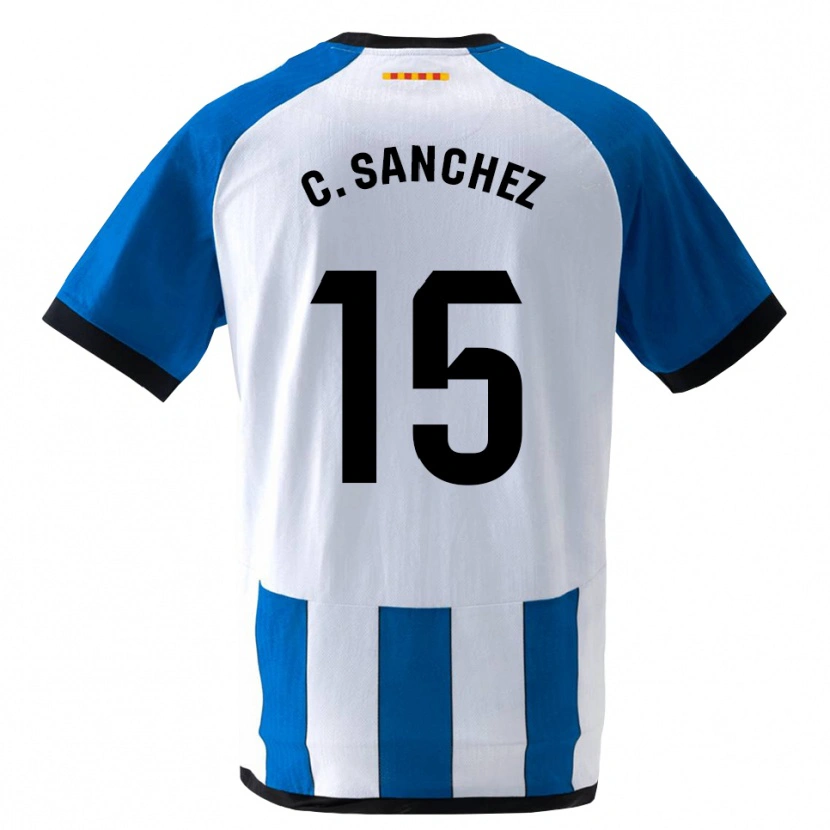 Danxen Hombre Camiseta Carlos Sanchez #15 Azul Real Blanco 1ª Equipación 2026/27 La Camisa México