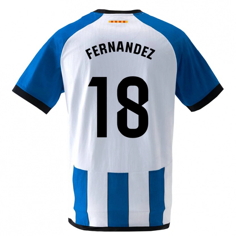 Danxen Hombre Camiseta Marcos Fernández #18 Azul Real Blanco 1ª Equipación 2026/27 La Camisa México