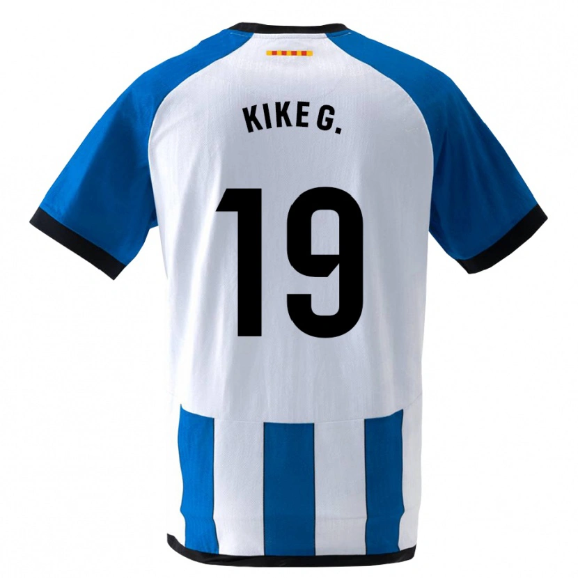 Danxen Hombre Camiseta Kike García #19 Azul Real Blanco 1ª Equipación 2026/27 La Camisa México