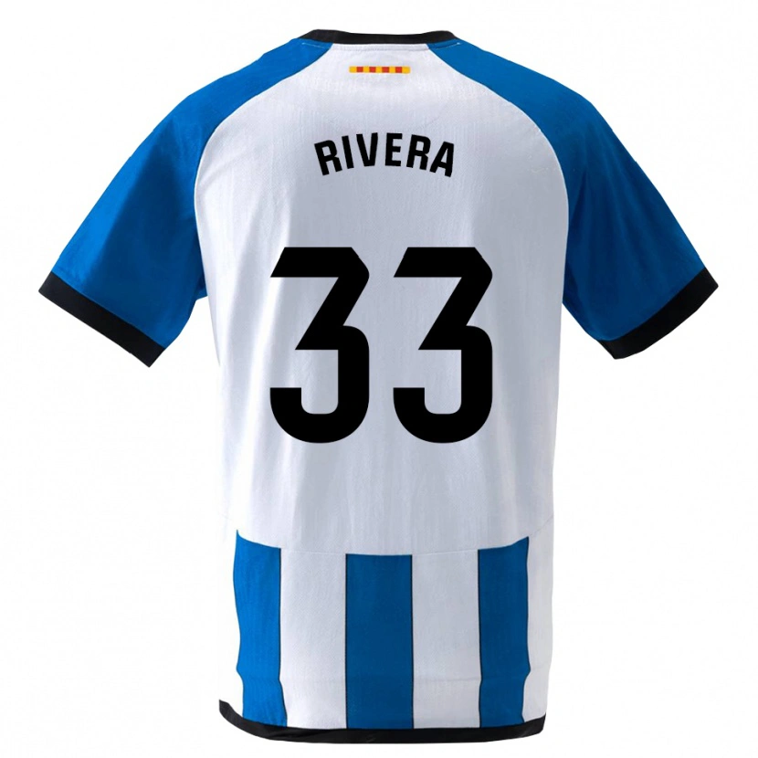 Danxen Hombre Camiseta Pol Rivera #33 Azul Real Blanco 1ª Equipación 2026/27 La Camisa México
