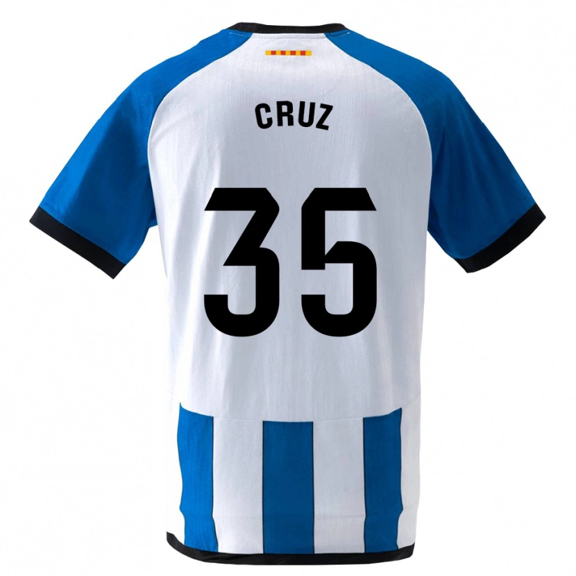 Danxen Hombre Camiseta Denis Cruz #35 Azul Real Blanco 1ª Equipación 2026/27 La Camisa México