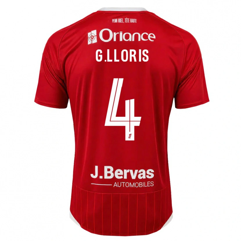 Danxen Hombre Camiseta Gautier Lloris #4 Blanco Rojo 1ª Equipación 2026/27 La Camisa México