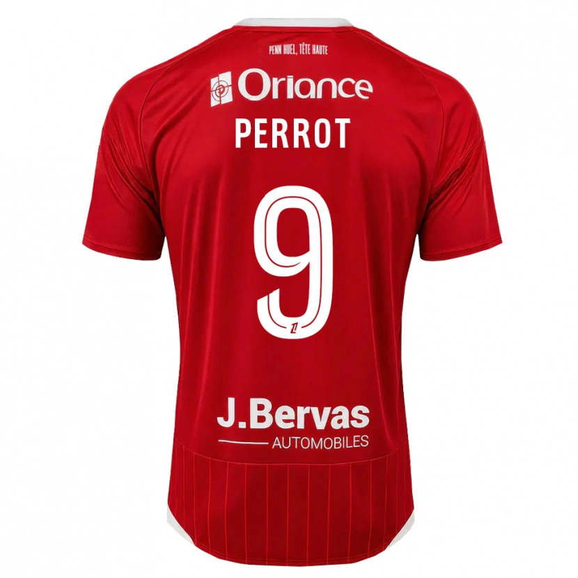 Danxen Hombre Camiseta Maël Perrot #9 Blanco Rojo 1ª Equipación 2026/27 La Camisa México