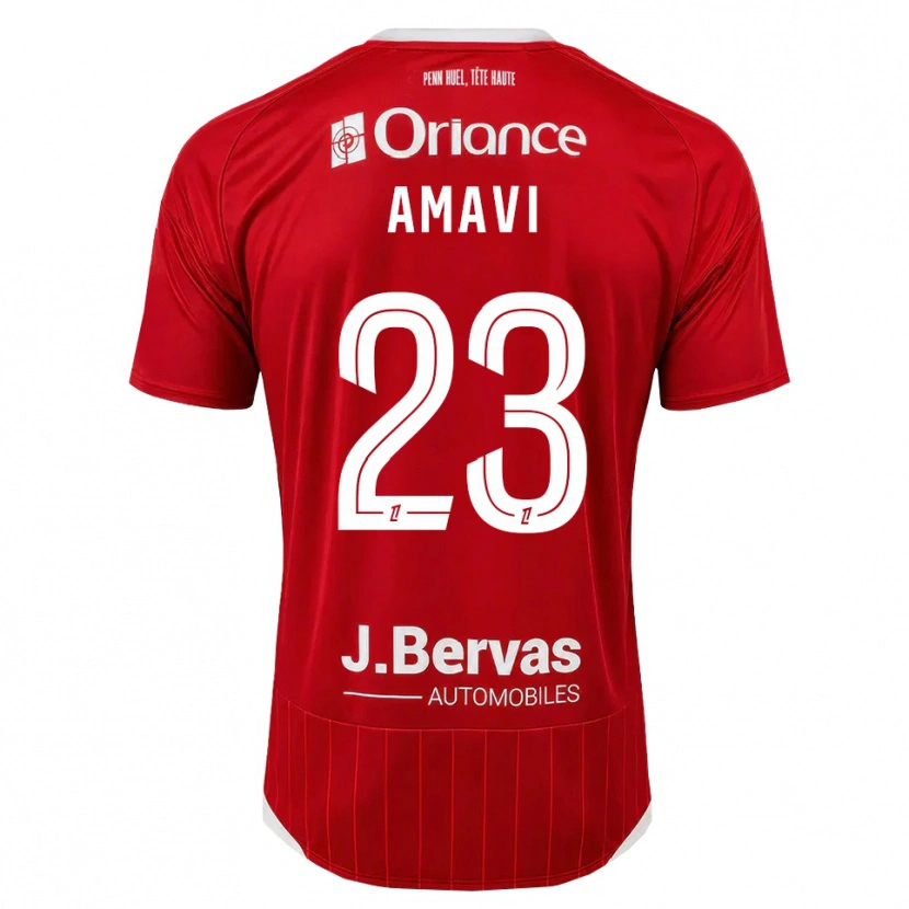 Danxen Hombre Camiseta Jordan Amavi #23 Blanco Rojo 1ª Equipación 2026/27 La Camisa México