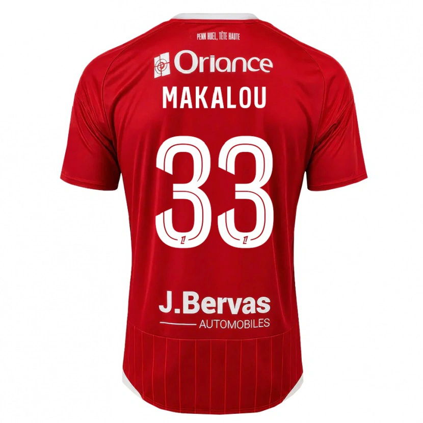 Danxen Hombre Camiseta Hamidou Makalou #33 Blanco Rojo 1ª Equipación 2026/27 La Camisa México