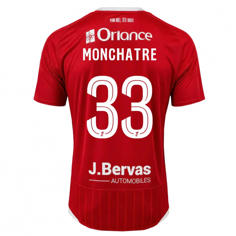 Danxen Hombre Camiseta Enzo Monchatre #33 Blanco Rojo 1ª Equipación 2026/27 La Camisa México