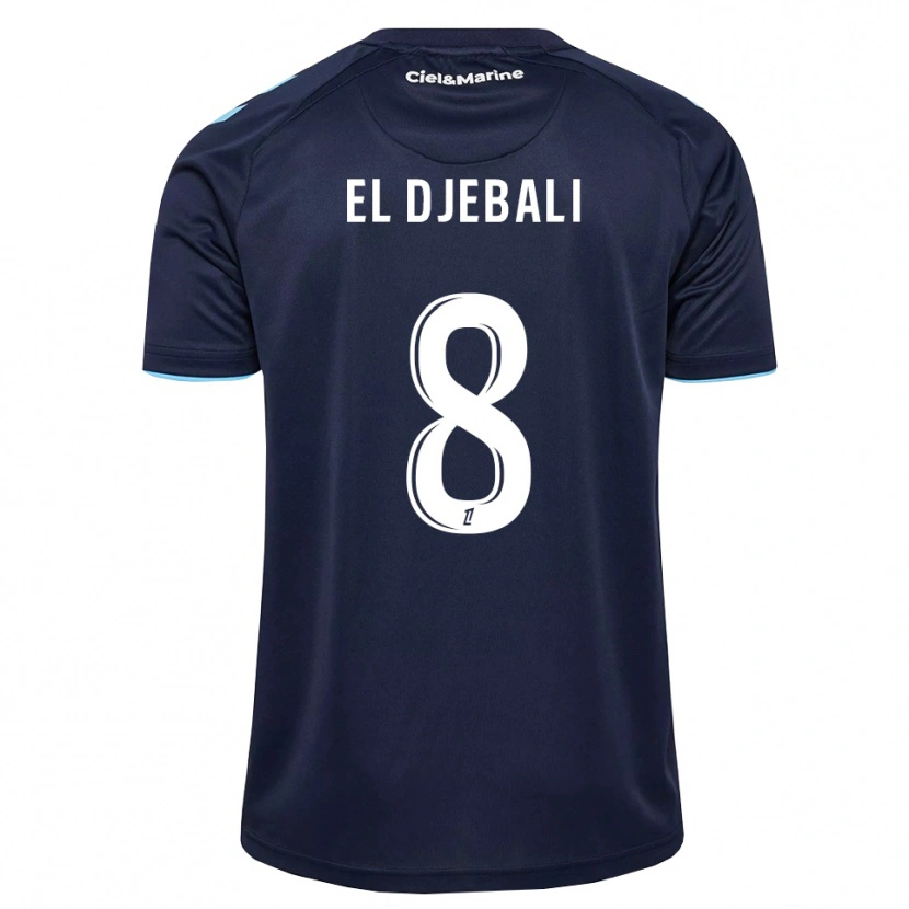 Danxen Hombre Camiseta Rayan El Djebali #8 Azul Aciano Azul Medianoche 1ª Equipación 2026/27 La Camisa México