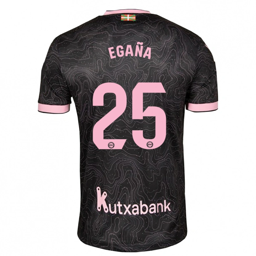Danxen Hombre Camiseta Eider Egaña #25 Negro Rosa 2ª Equipación 2026/27 La Camisa México