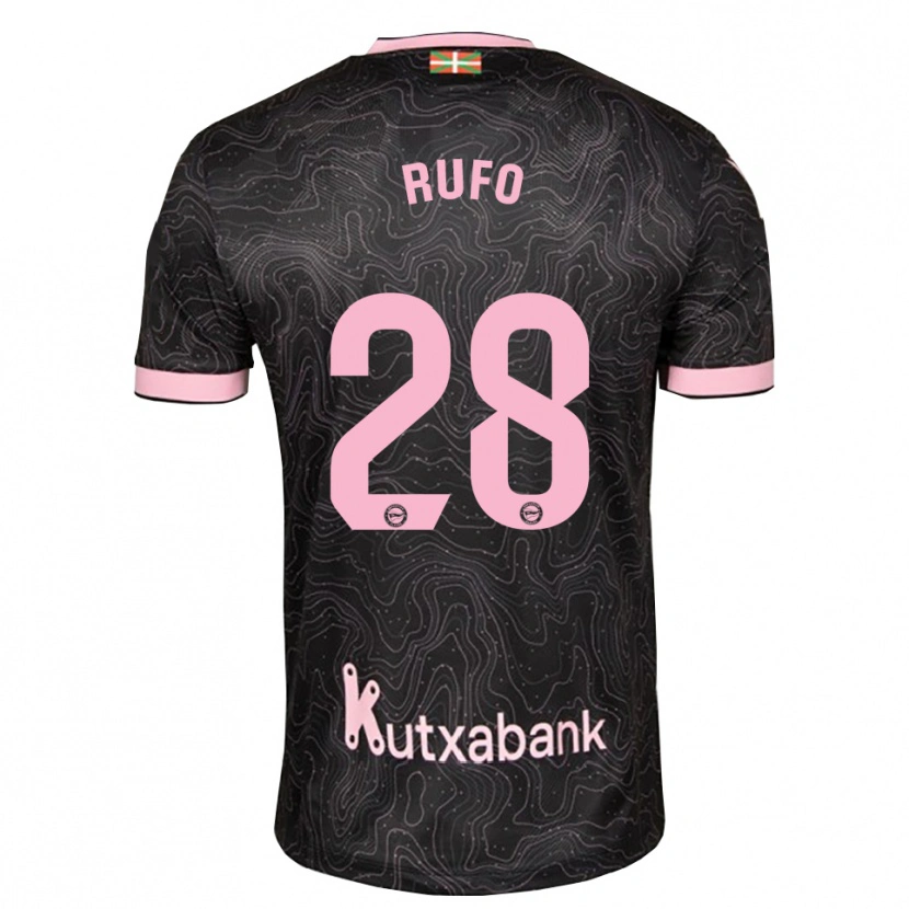 Danxen Hombre Camiseta Dennis Rufo #28 Negro Rosa 2ª Equipación 2026/27 La Camisa México