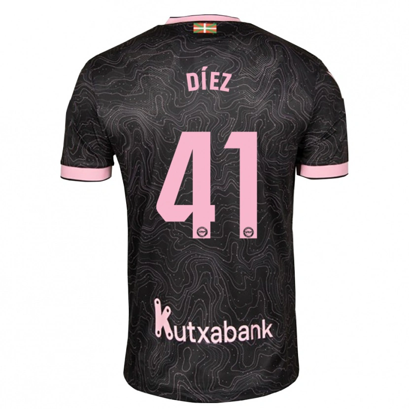 Danxen Hombre Camiseta Victor Díez #41 Negro Rosa 2ª Equipación 2026/27 La Camisa México