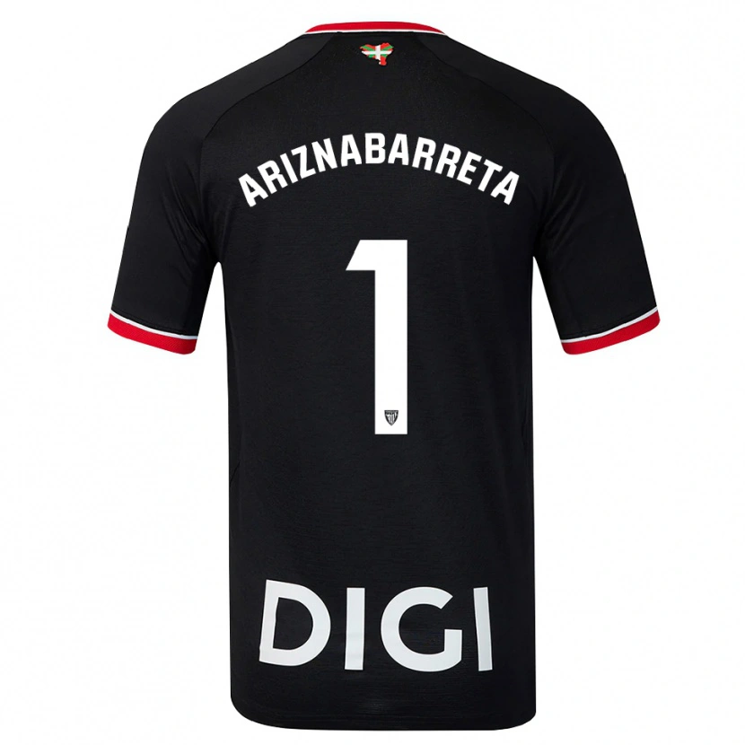 Danxen Hombre Camiseta Oier Ariznabarreta #1 Negro Blanco Rojo 2ª Equipación 2026/27 La Camisa México