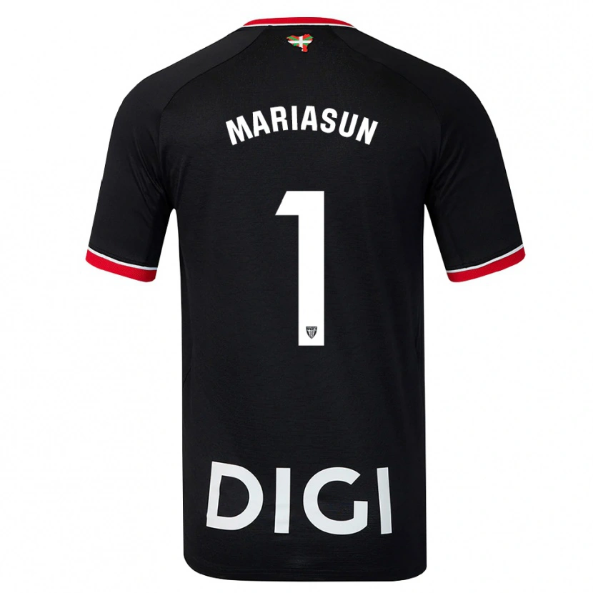 Danxen Hombre Camiseta María Asunción Quiñones Goikoetxea #1 Negro Blanco Rojo 2ª Equipación 2026/27 La Camisa México