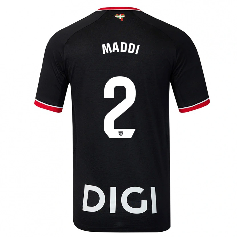 Danxen Hombre Camiseta Maddi Torre Larrañaga #2 Negro Blanco Rojo 2ª Equipación 2026/27 La Camisa México