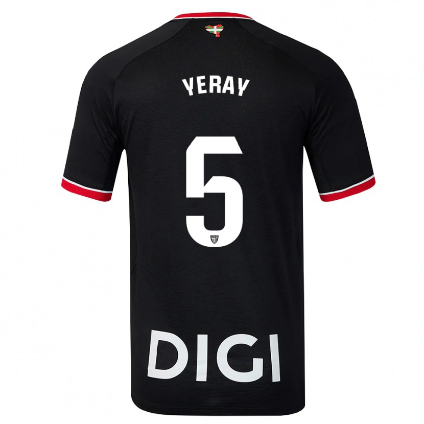 Danxen Hombre Camiseta Yeray Álvarez #5 Negro Blanco Rojo 2ª Equipación 2026/27 La Camisa México