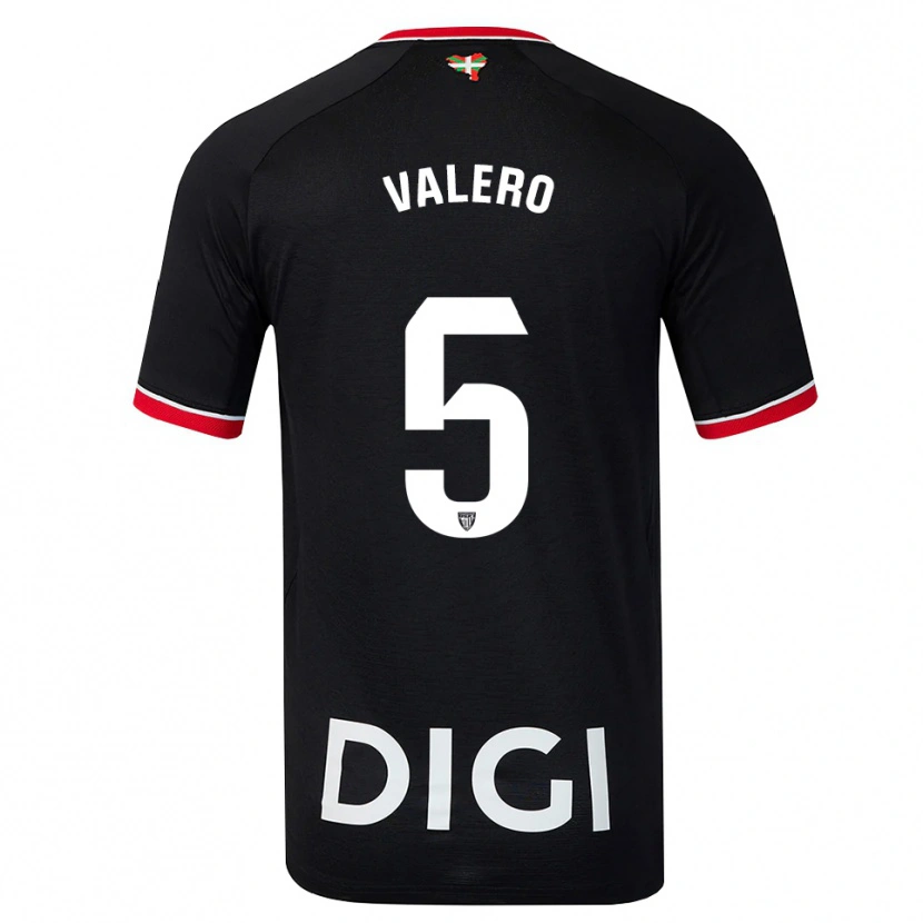 Danxen Hombre Camiseta Maite Valero Elía #5 Negro Blanco Rojo 2ª Equipación 2026/27 La Camisa México