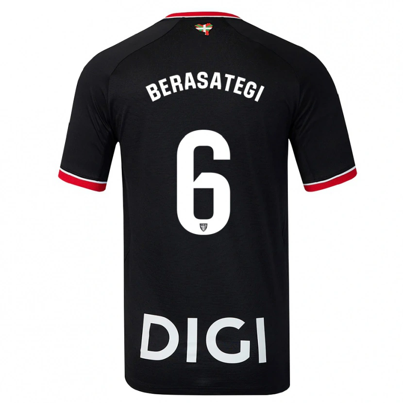Danxen Hombre Camiseta Suhar Berasategi #6 Negro Blanco Rojo 2ª Equipación 2026/27 La Camisa México