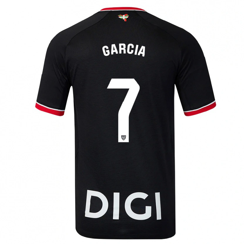 Danxen Hombre Camiseta Nahikari García #7 Negro Blanco Rojo 2ª Equipación 2026/27 La Camisa México