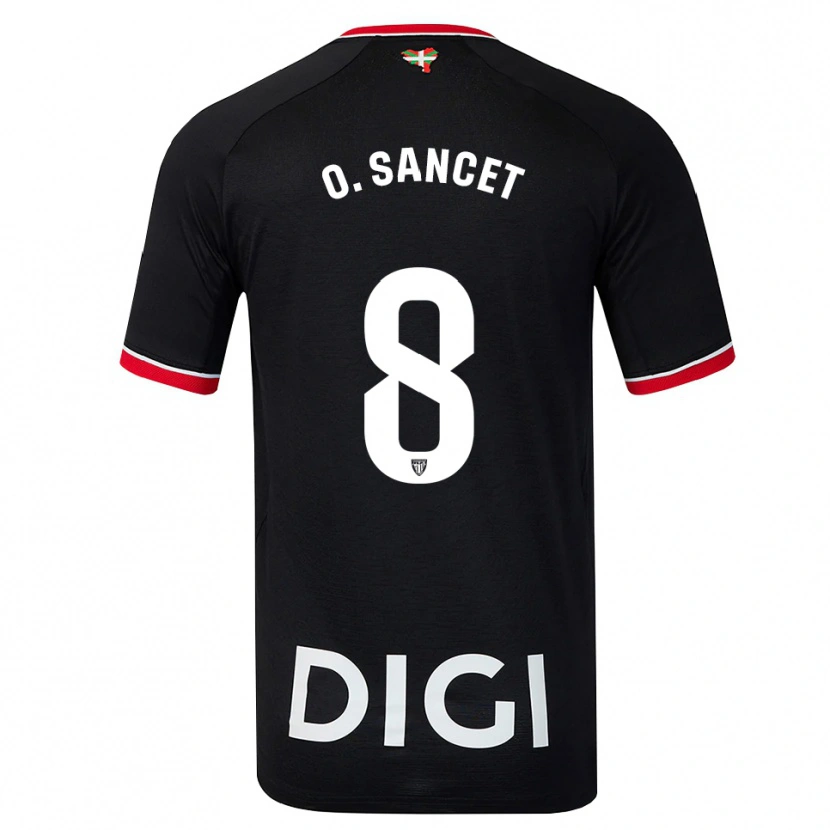 Danxen Hombre Camiseta Oihan Sancet #8 Negro Blanco Rojo 2ª Equipación 2026/27 La Camisa México
