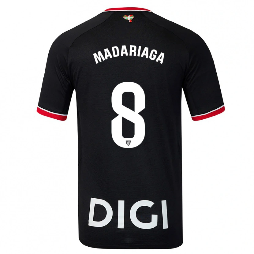 Danxen Hombre Camiseta Joan Madariaga #8 Negro Blanco Rojo 2ª Equipación 2026/27 La Camisa México