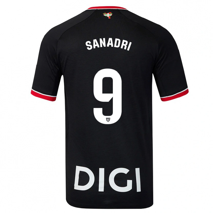 Danxen Hombre Camiseta Marta San Adrián Rocandio #9 Negro Blanco Rojo 2ª Equipación 2026/27 La Camisa México