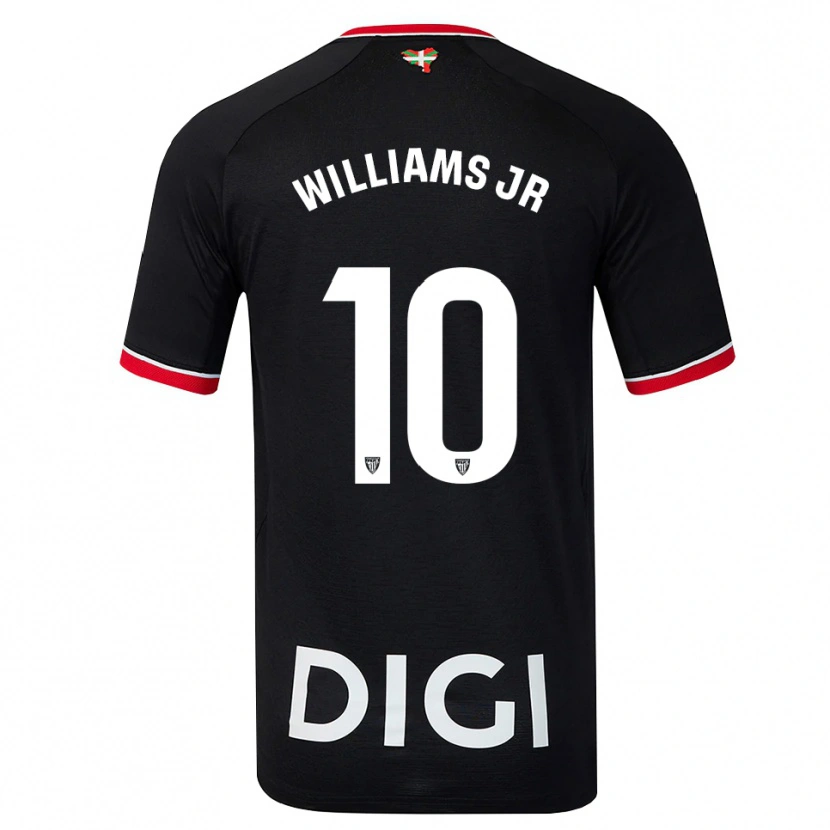 Danxen Hombre Camiseta Nico Williams #10 Negro Blanco Rojo 2ª Equipación 2026/27 La Camisa México
